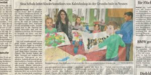 Artikel über Sinas Kinderkunstkurs beim Kaleidoskop vom 14.11.2015