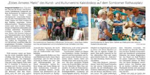 Artikel über den Ebbes-Anneres-Markt am Rathaus am 26.8.2017