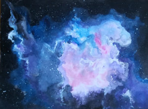 Interstellare Wolke, 30 cm x 21 cm, Aquarell