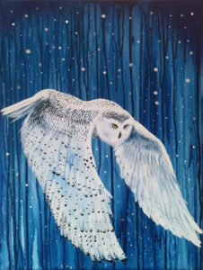 Hedwig, 90cm x 70cm, Acryl